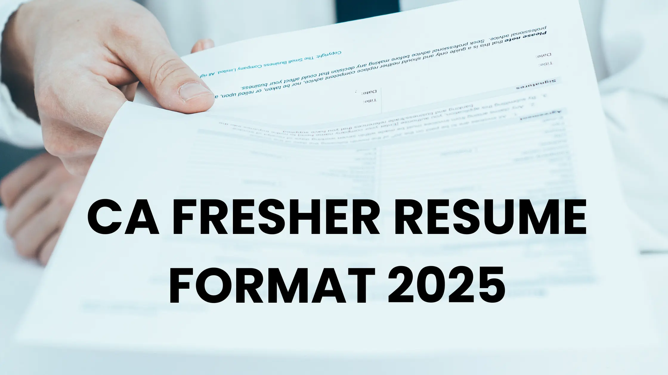 CA Fresher Resume Format 2025: Objective, Example & Writing Tips